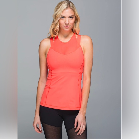 Lululemon Running In The City Tank Orangeish Size 2 - Picture 12 of 15